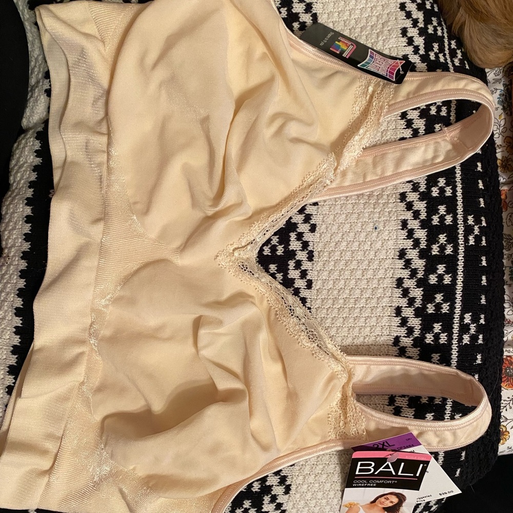beige Bali wireless bra